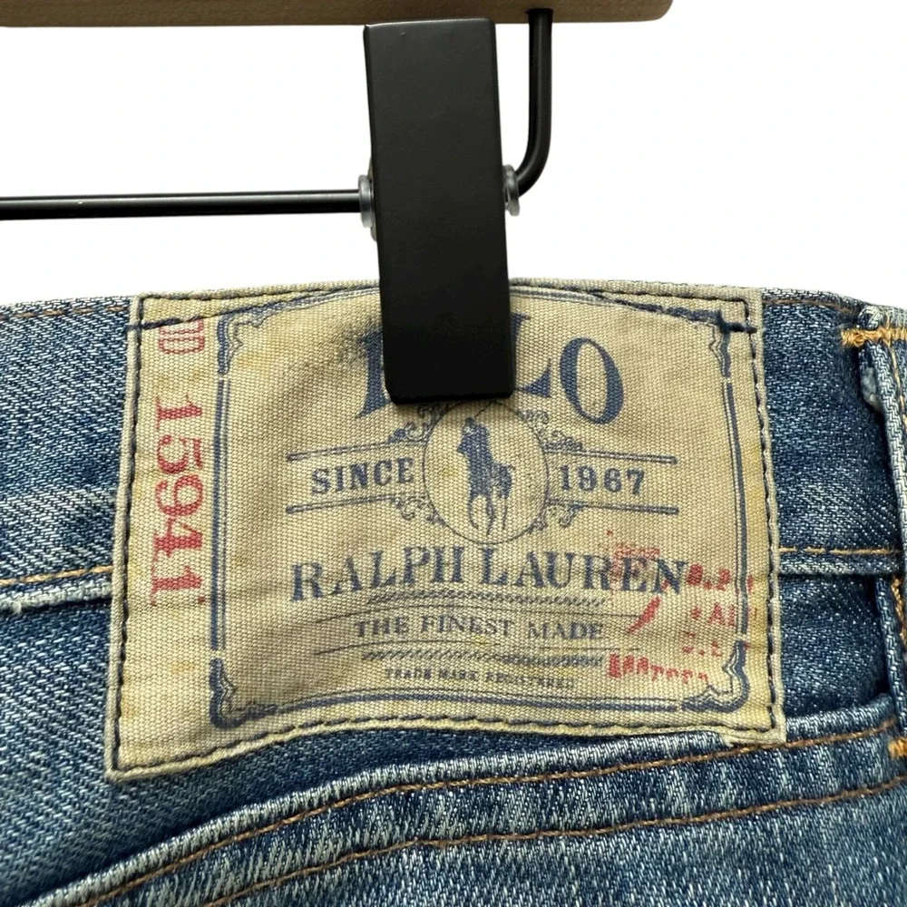 Polo Ralph Lauren Mens Slim Fit Blue Clinton Wash ‎ Denim Jeans Men's Size 34x30